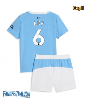 Manchester City Nathan Ake #6 Echipament de Fotbal Replică 2025-26 Copii Acasa (+ Șorturi)